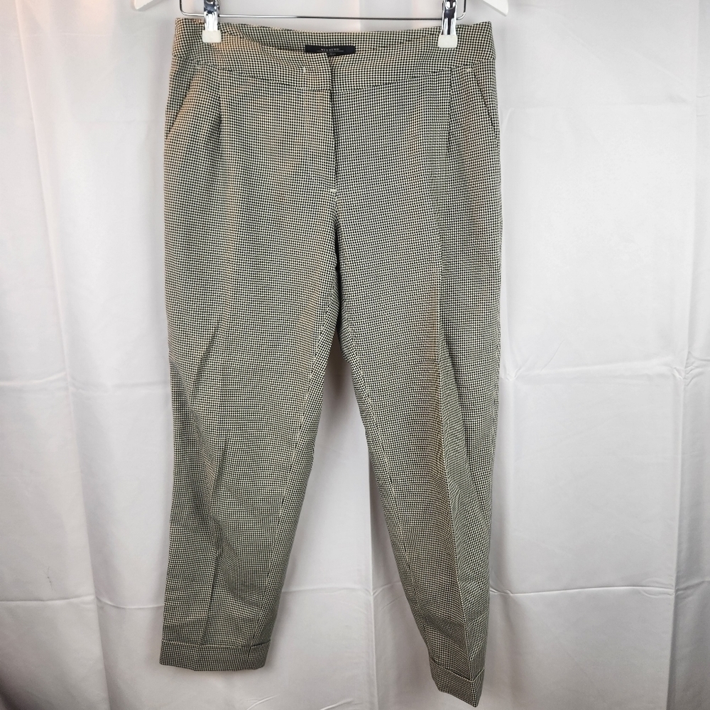 WEEKEND MaxMara cotton houndstooth pants size 6 in EUC